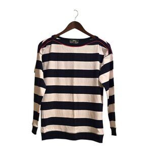 Ralph Lauren Active Striped Nautical Boatneck Long Sleeve Top Sz XS